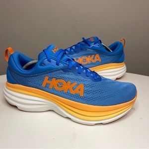 Hoka Bondi 8 Shoes- 1127953 / CSVO - Sky Blue Orange Men’s 12 2E - EE - Wide